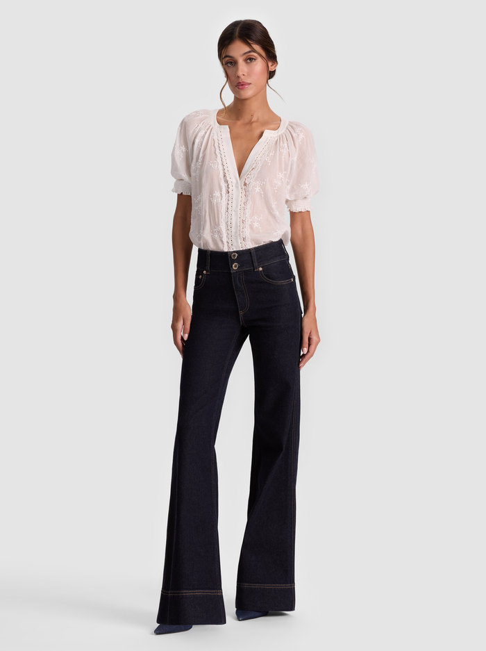 THALIA BUTTON DOWN BLOUSE - OFF WHITE image 1 - ALICE + OLIVIA