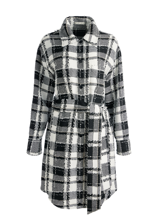 BLACK/WHITE-ZAZIE LONG SHACKET
