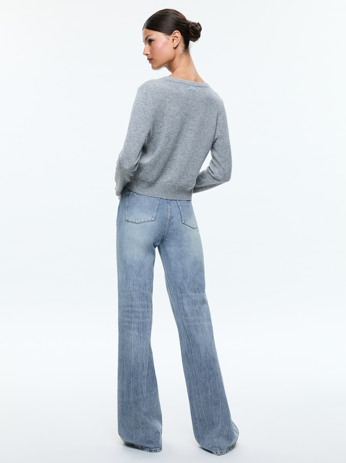 CAROLANN SHRUNKEN PULLOVER - MEDIUM HEATHER GREY image 2 - Alice And Olivia