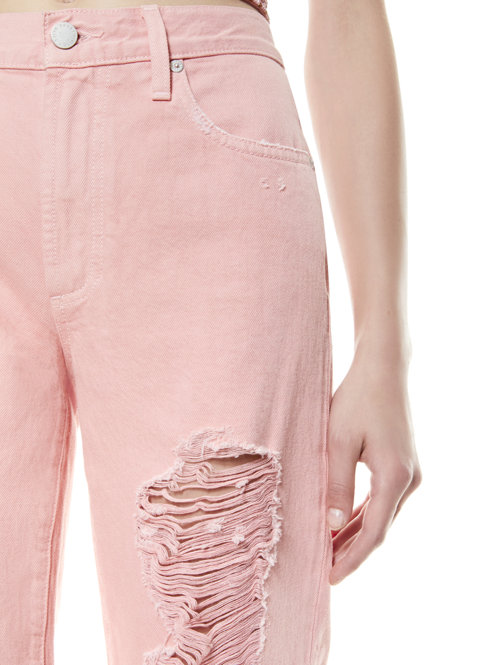 AMAZING GENEVIVE DISTRESSED JEAN - ROSE image 3 - ALICE + OLIVIA