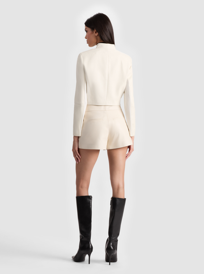 NEW HARVEY LEATHER JACKET - WHITE image 2 - Alice And Olivia