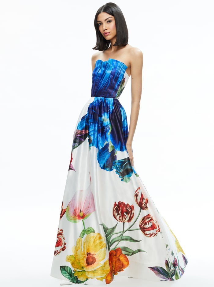 STELLA STRAPLESS GOWN - LE PARISIEN - Alice And Olivia