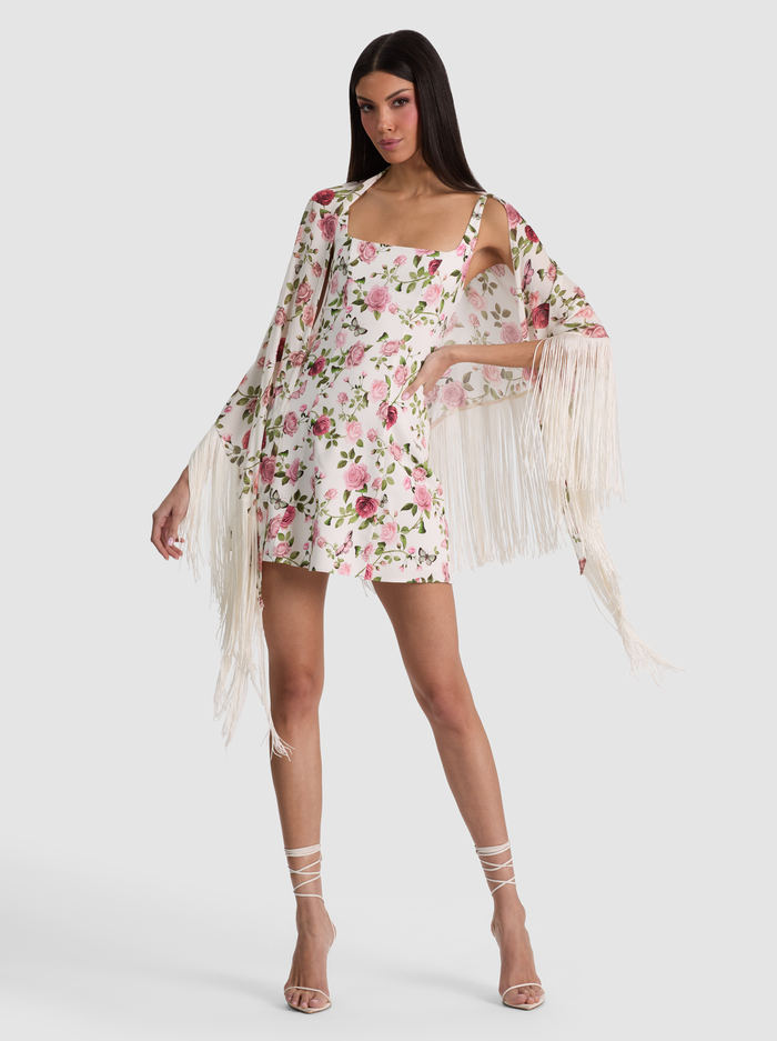 MESHA SHAWL - GARDEN GOSSIP OFF WHITE - ALICE + OLIVIA