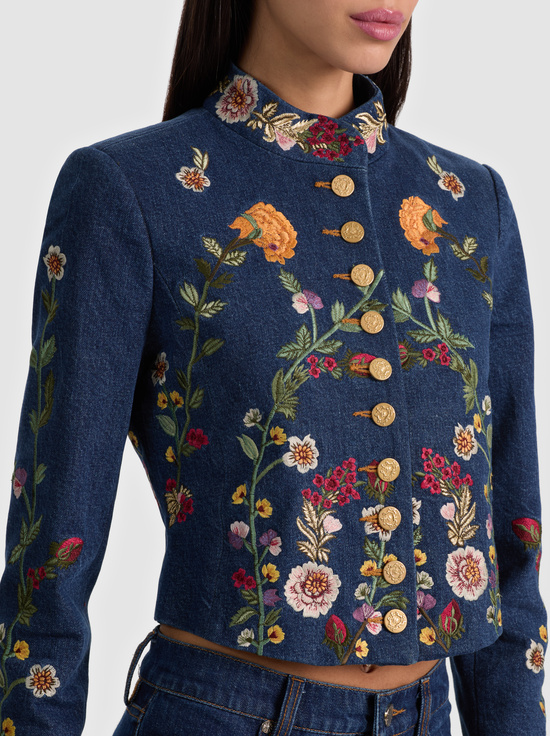 CATHERINE DARK MULTI-EMERSON DENIM MILITARY JACKET