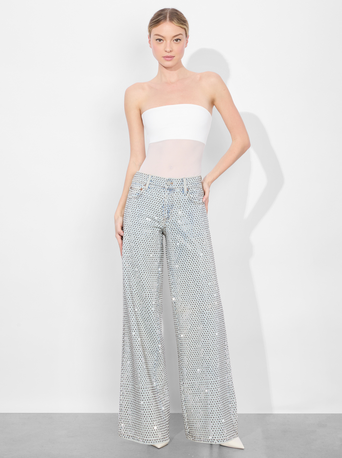 TRISH EMBELLISHED JEAN - SIERRA LIGHT BLUE image 4 - Alice And Olivia