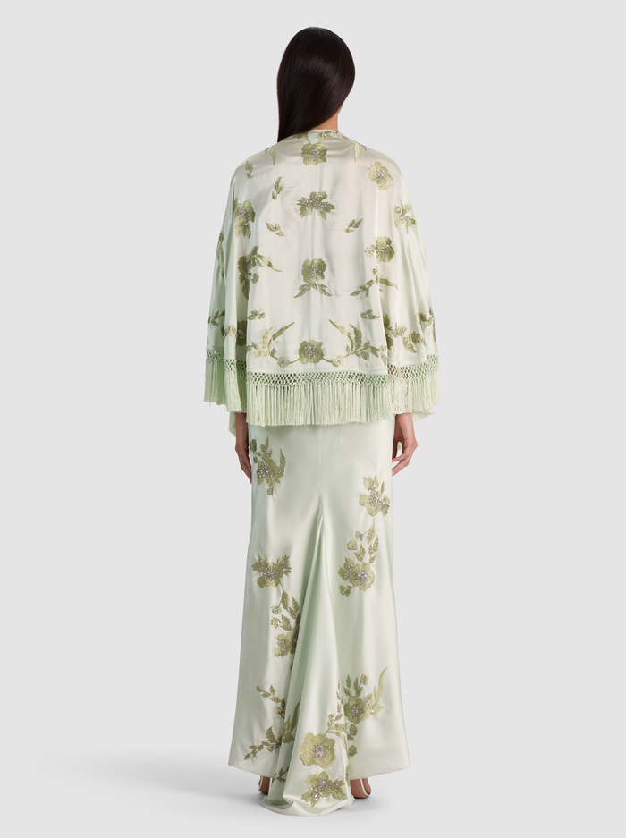 MARLENE SHAWL SCARF - GREEN LILY/MULTI image 2 - ALICE + OLIVIA