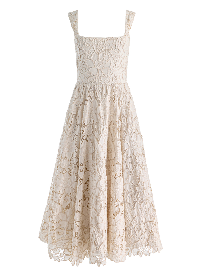 ESMA FLARED MIDI DRESS - NATURAL image 5 - ALICE + OLIVIA