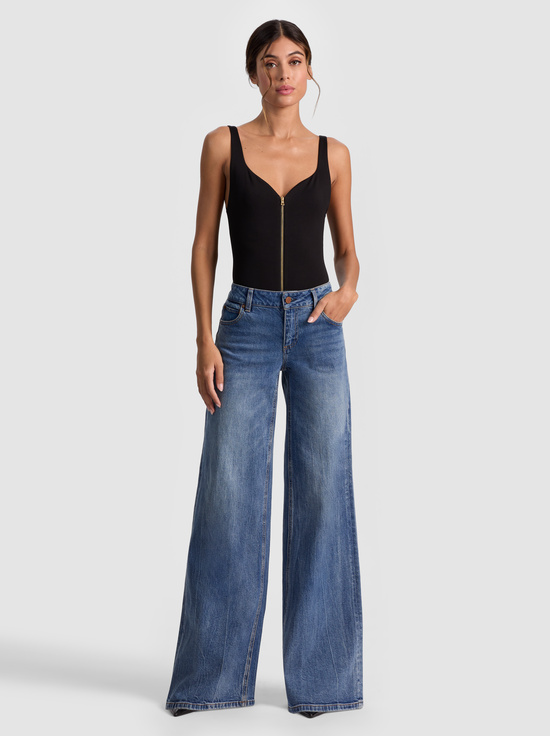 BLACK-EVE ZIP FRONT BODYSUIT