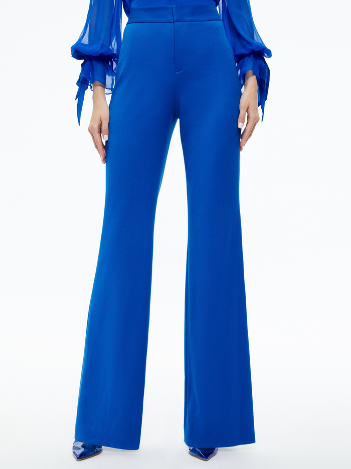 DEANNA HIGH RISE BOOTCUT PANT - SAPPHIRE - Alice And Olivia
