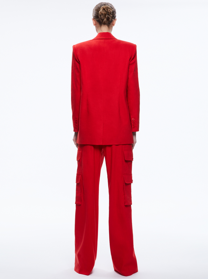 JOHANNA BOXY STRONG SHOULDER BLAZER - CINNAMON image 1 - Alice And Olivia