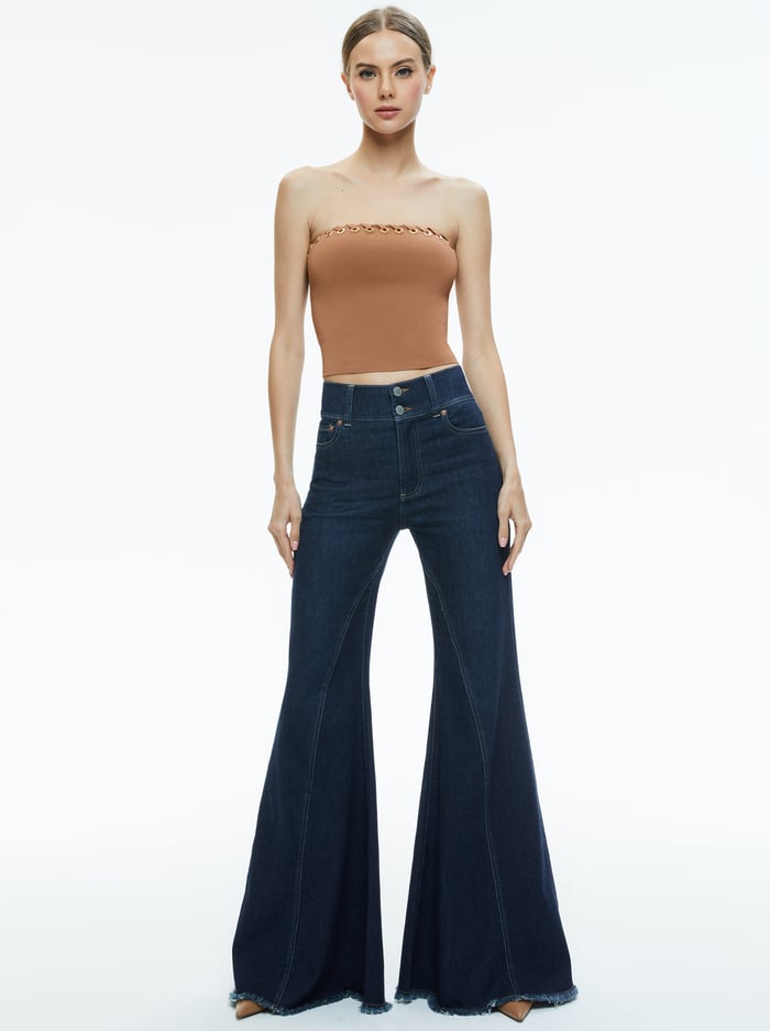 ALISON GROMMETS TUBE TOP - CAMEL image 1 - Alice And Olivia
