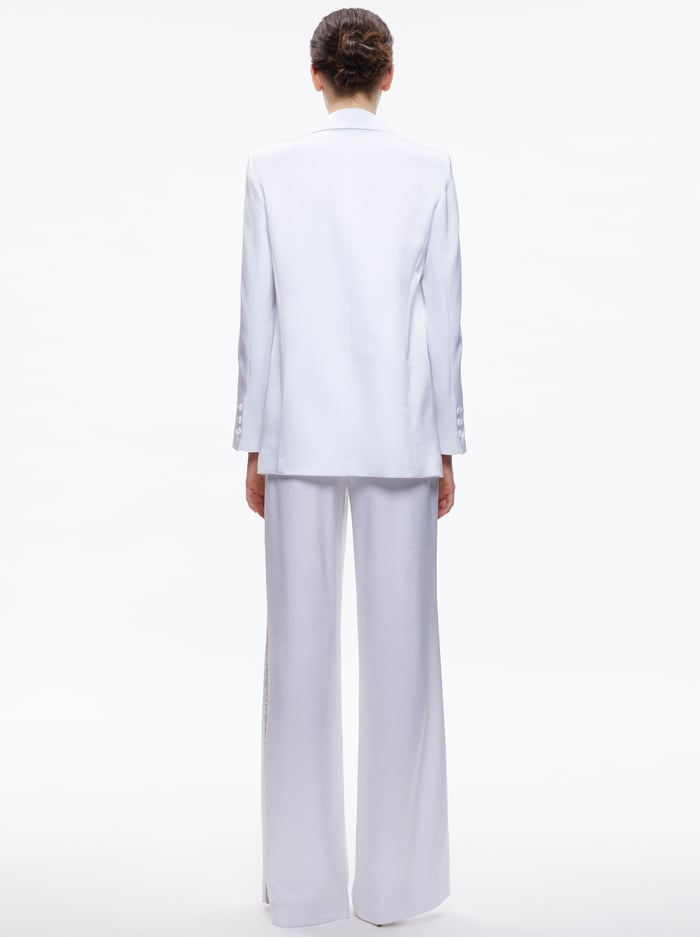 DENNY BLAZER WITH CRYSTAL TRIM - WHITE image 1 - Alice And Olivia