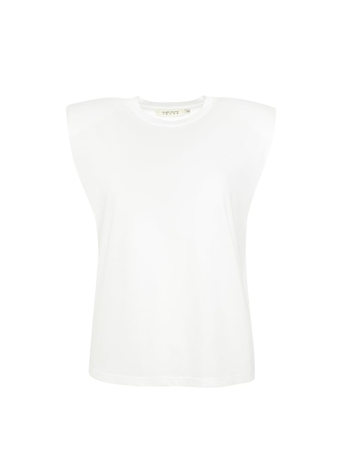BRAXTON SLEEVELESS TEE - WHITE image 5 - Alice And Olivia