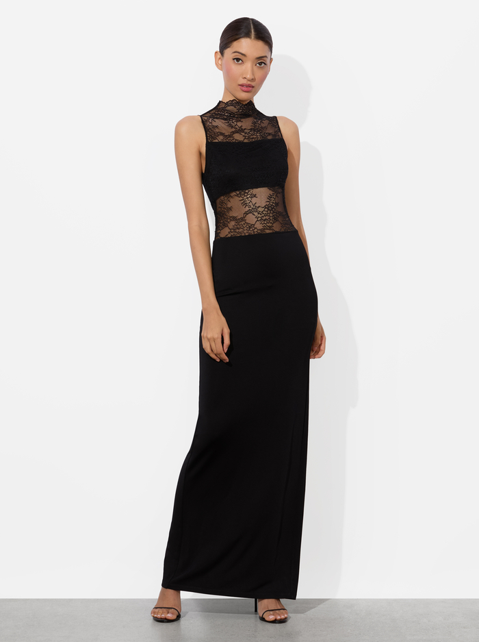 NICHOL LACE MAXI DRESS - BLACK image 3 - Alice And Olivia