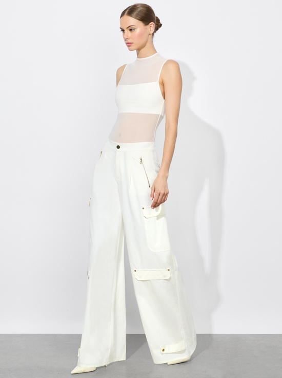 OFF WHITE-BANDEAU SLEEVELESS BODYSUIT