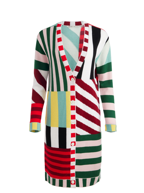 SORBET STRIPE-BRADFORD MAXI CARDIGAN