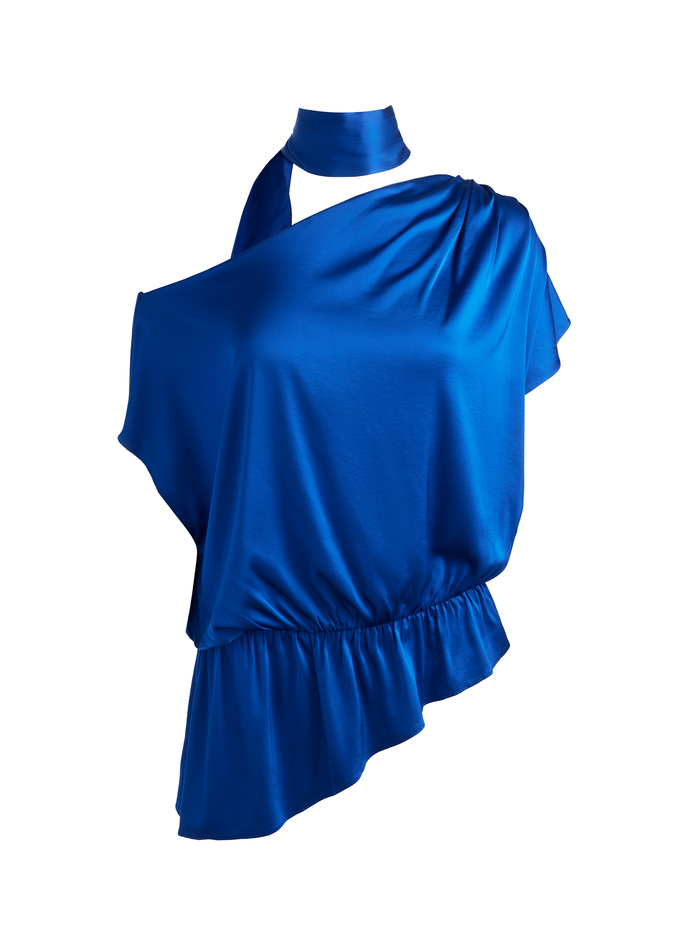 MITSUKO BLOUSE - ROYAL image 5 - Alice And Olivia