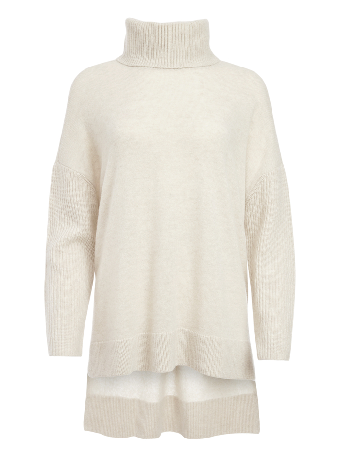 SAWYER TURTLENECK PULLOVER - OATMEAL image 5 - Alice And Olivia