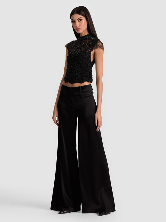 BLACK-PRIA EMBELLISHED TOP