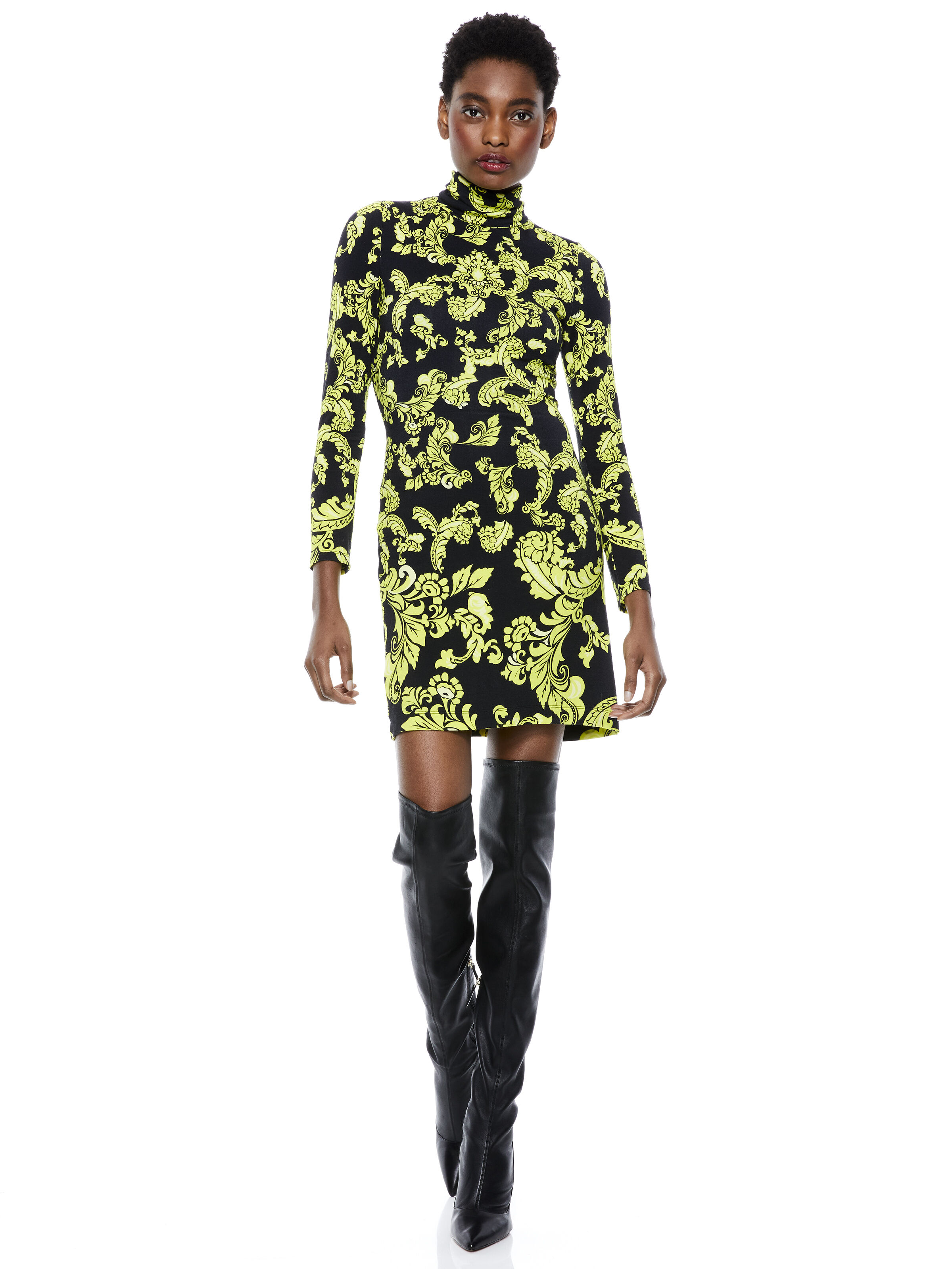 Alice and olivia mock neck dress