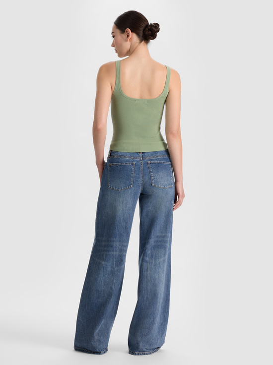 SAGE-SHANA RIBBED TANK