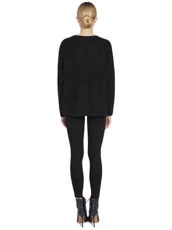 BLACK-ROMA SLOUCHY PULLOVER