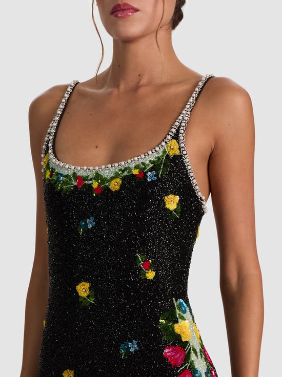 DESERT SPRIGS BLACK-JULIA EMBELLISHED GOWN