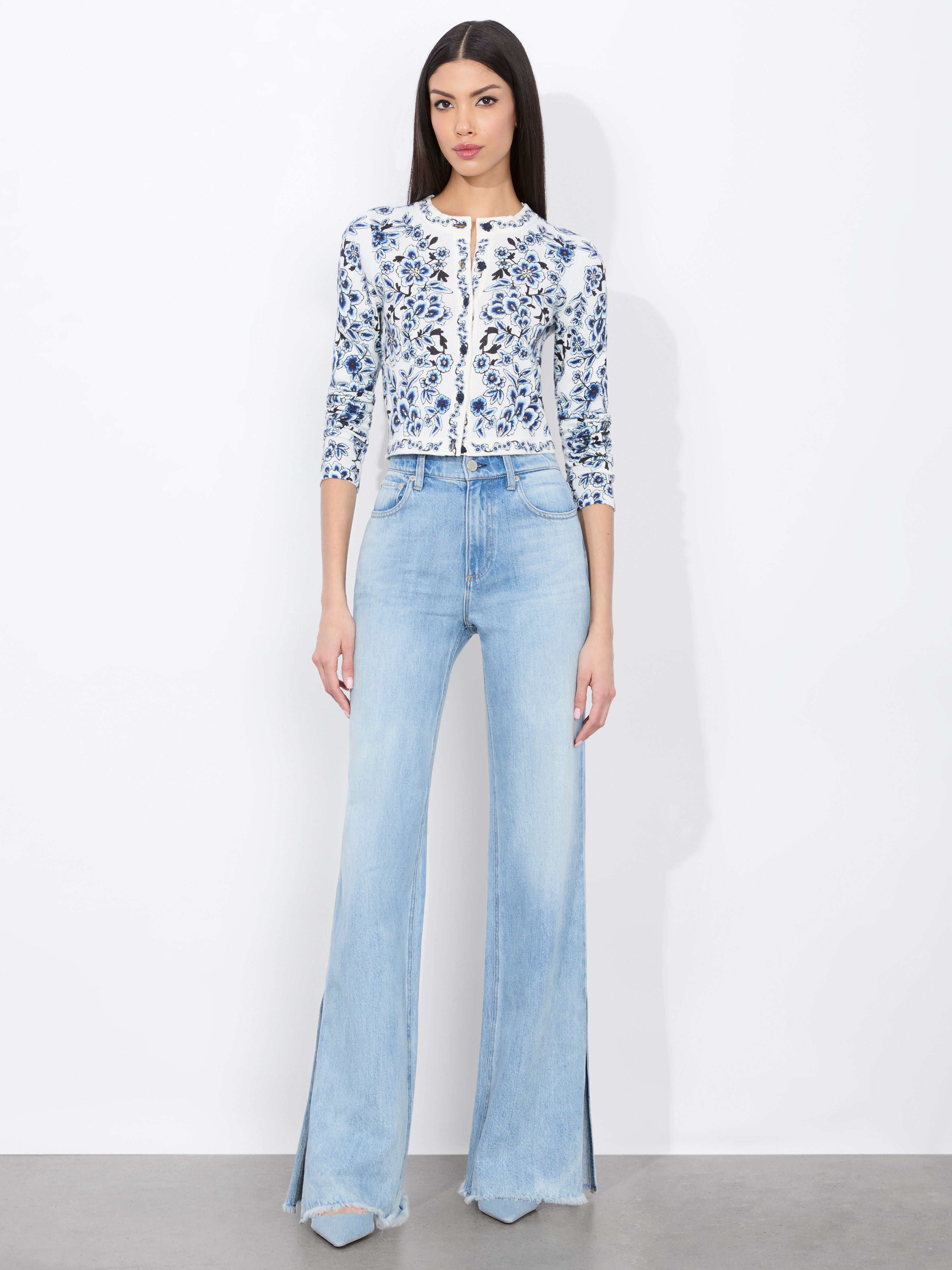 Cece Embellished Top In Black Multi | Alice + Olivia