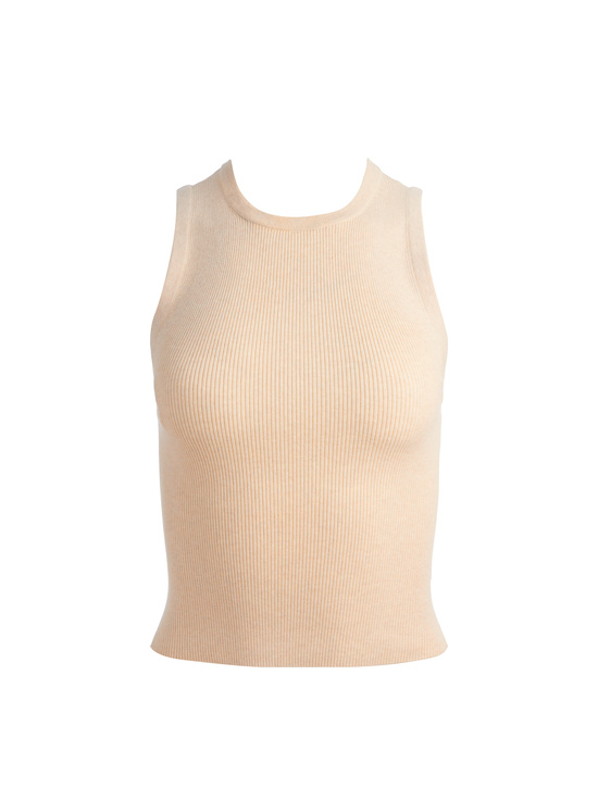 OATMEAL HEATHER-TONITA RIBBED TANK