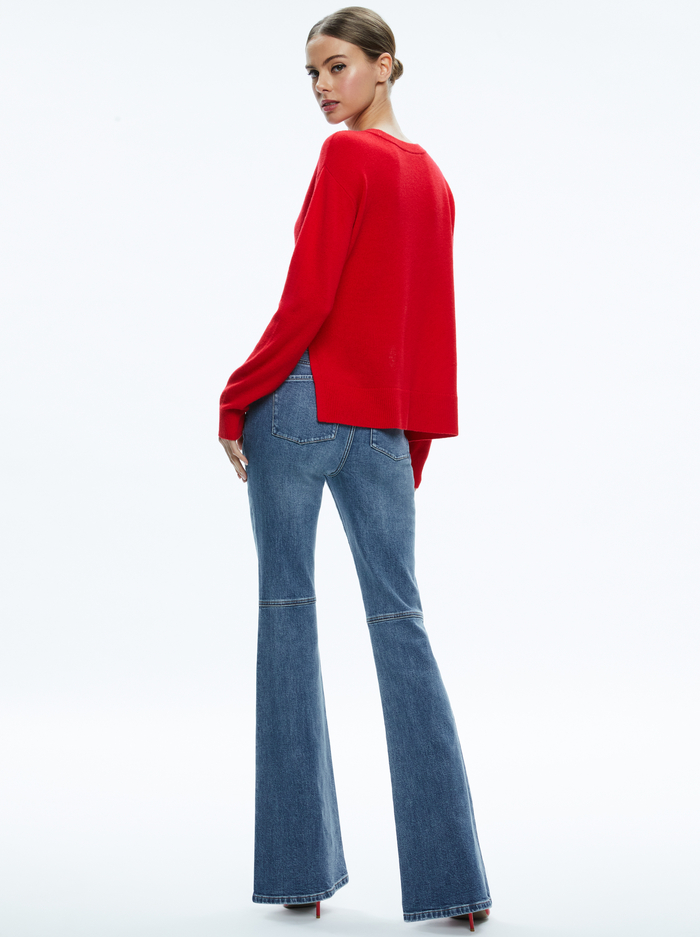 STACEY MID RISE BELL JEAN - ALBEE VINTAGE BLUE image 1 - Alice And Olivia