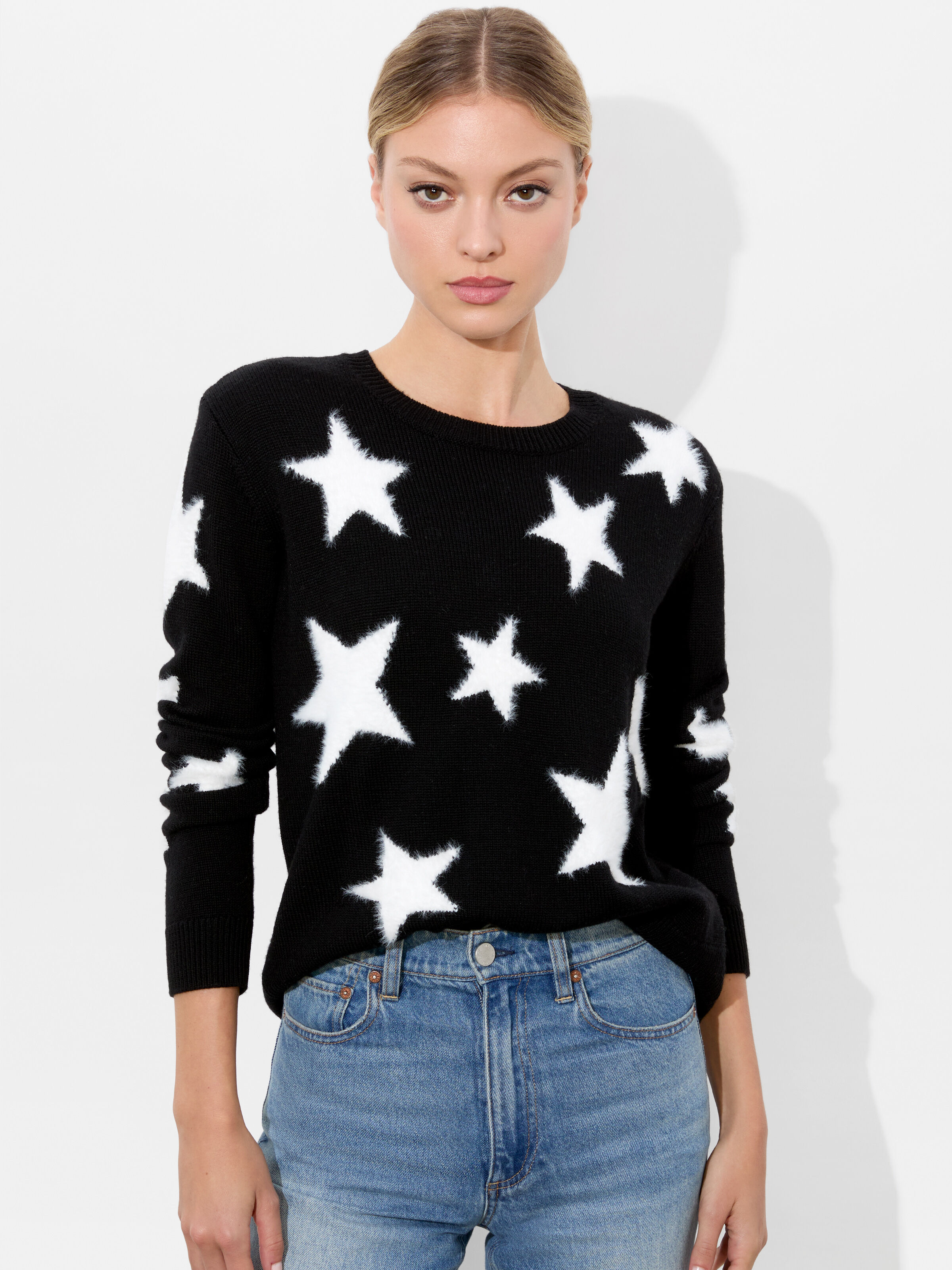 Andora Pullover In Black soft White Alice Olivia