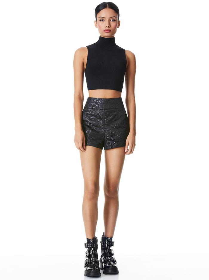 DONALD HIGH WAISTED SHORT - BLACK image 2 - Alice And Olivia
