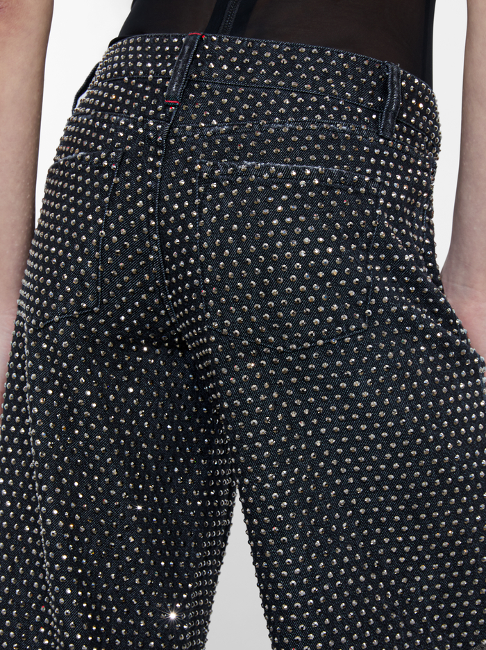 TRISH EMBELLISHED JEAN - MAYA CHARCOAL BLACK/HEMATITE image 4 - Alice And Olivia