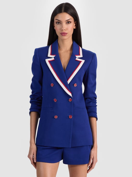 TWILIGHT BLUE-CAMPBELL DOUBLE BREASTED BLAZER