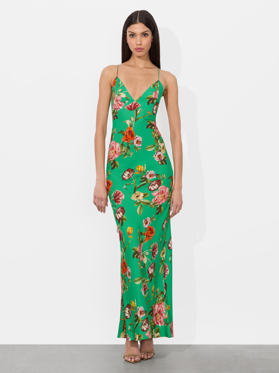 HAMPTONS FLORAL-LOMA MAXI SLIP DRESS
