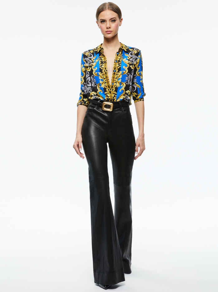 WILLA SILK BLOUSE - REGAL ROMANCE SAPPHIRE image 2 - ALICE + OLIVIA