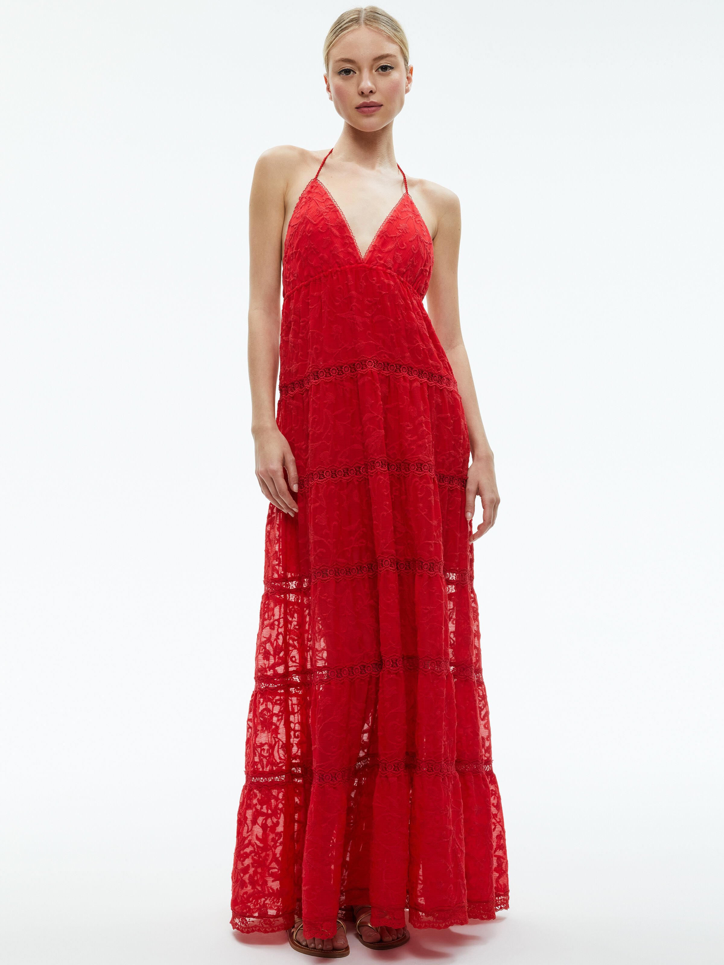 Alice and olivia red lace dress cheap