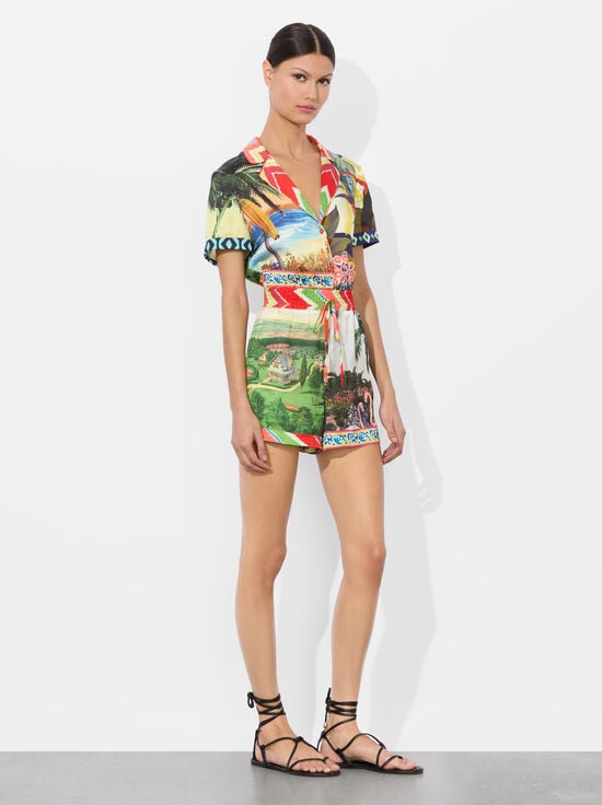ISLAND DREAMS MULTI-LEIGHTON PAJAMA ROMPER