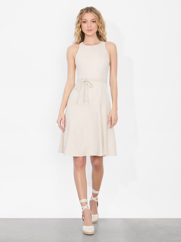 LEANDRA LINEN MIDI DRESS - OATMEAL image 4 - Alice And Olivia