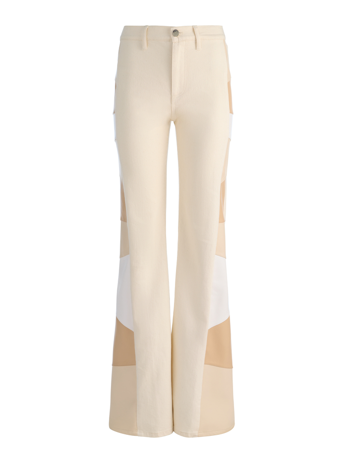 BEAUTIFUL VEGAN PATCHWORK JEAN - OFF WHITE/MULTI image 5 - ALICE + OLIVIA