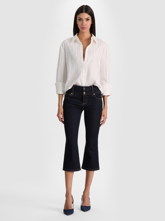 KAI LOW RISE CAPRI JEAN - DARK RINSE image 1 - ALICE + OLIVIA