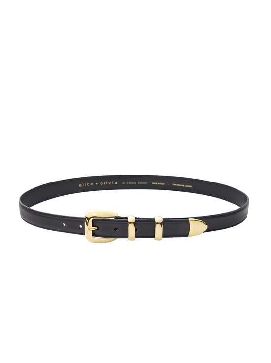 BLACK/GOLD-HAYDEN BUCKLE BELT
