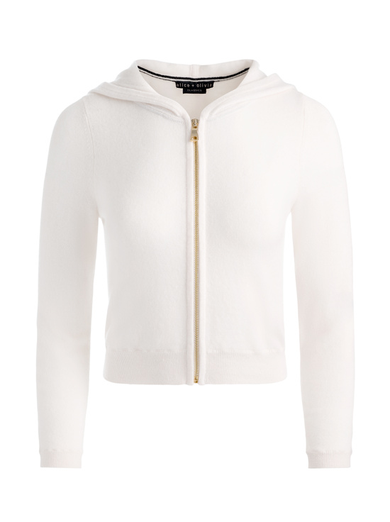 ECRU-DOLLIE CARDIGAN ZIP HOODIE