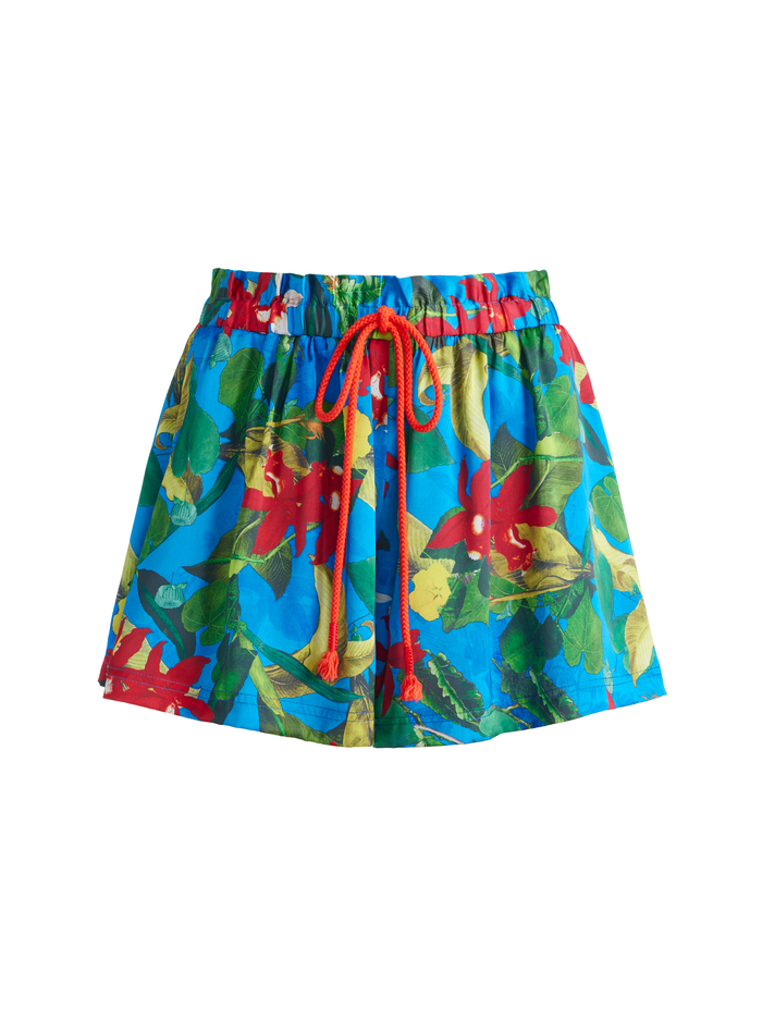 ALAINE SHORT WITH DRAWSTRING WAIST - TROPICAL SUNRISE SAPPHIRE image 5 - Alice And Olivia