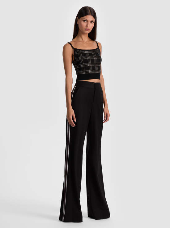 BLACK MULTI-MAUDE PLAID BRALETTE