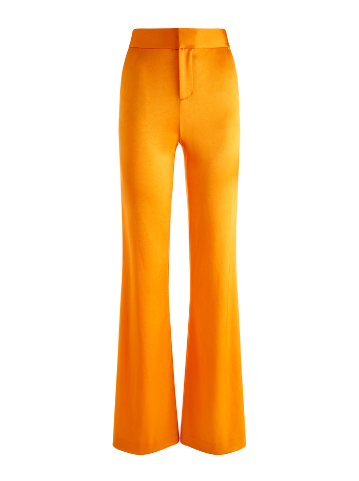 DEANNA HIGH WAISTED BOOTCUT PANT - TANGERINE image 5 - Alice And Olivia