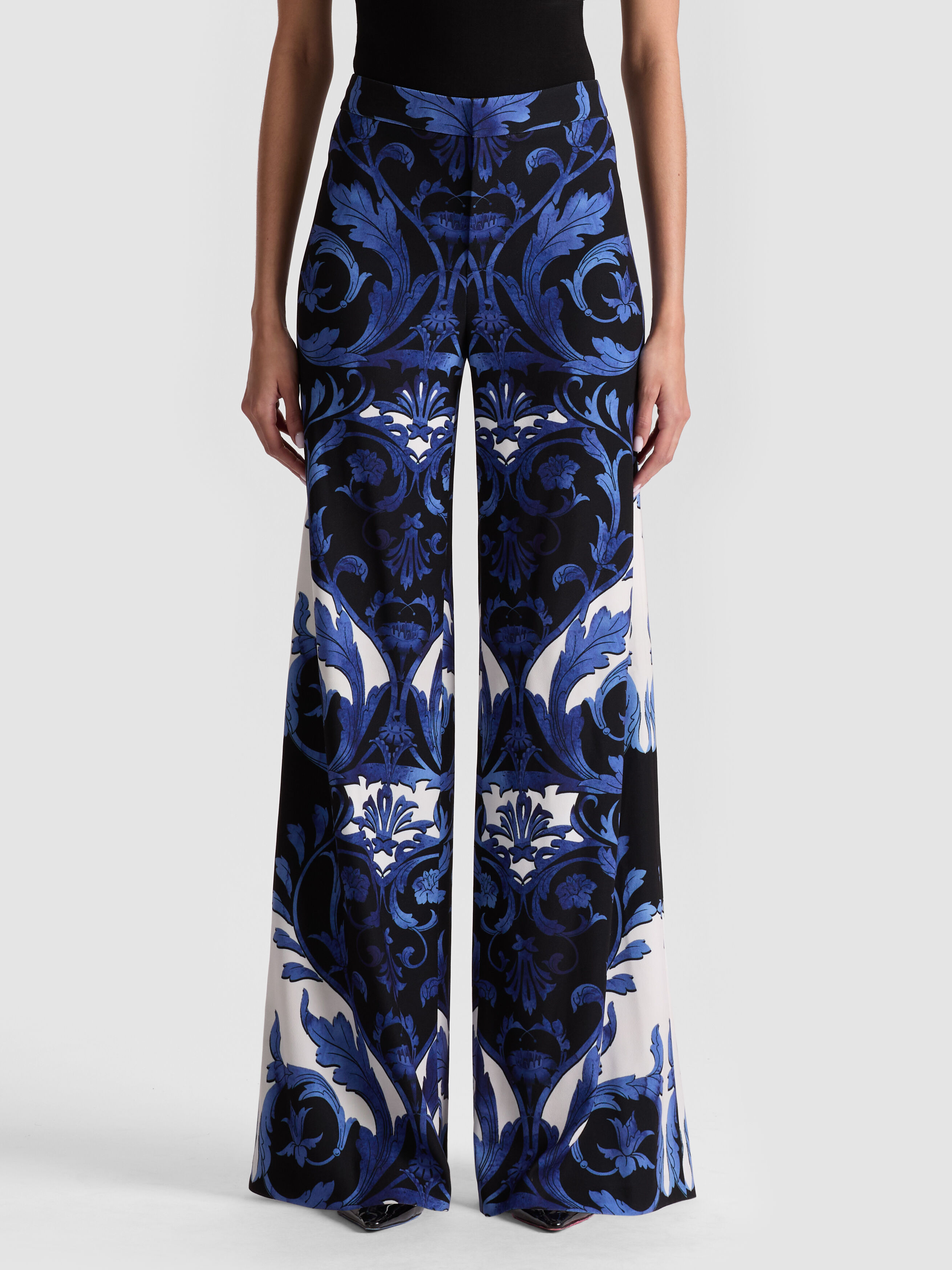 Ronnie Wide Leg Trouser In Regal Retreat | Alice + Olivia