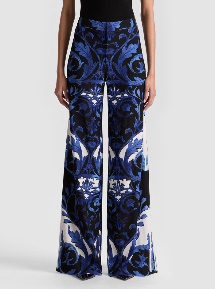 RONNIE WIDE LEG TROUSER - REGAL RETREAT - Alice And Olivia