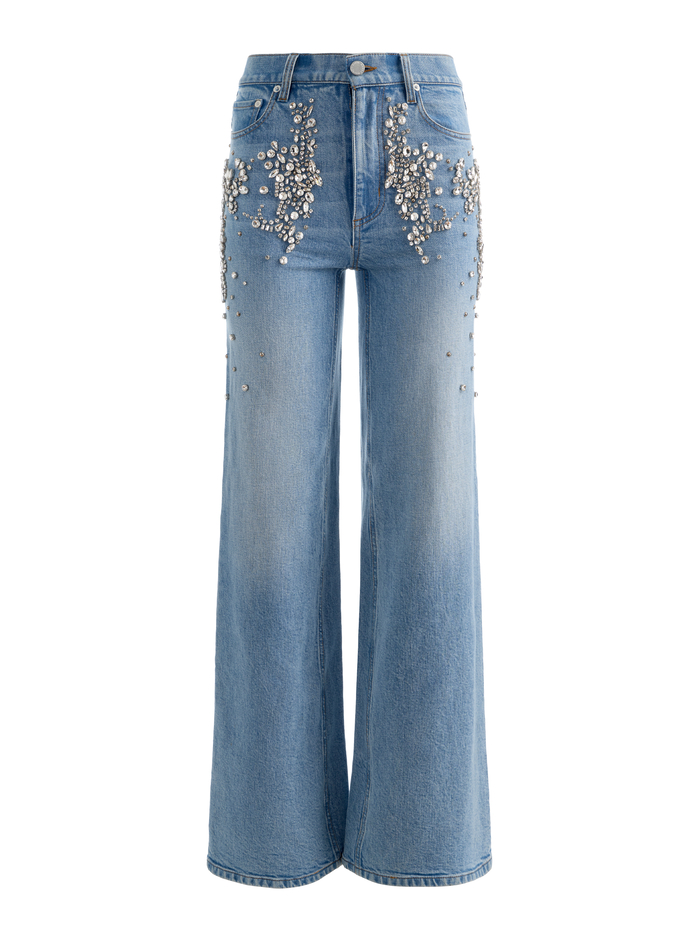 CHIC EMBELLISHED JEAN - CELINE VINTAGE image 5 - ALICE + OLIVIA