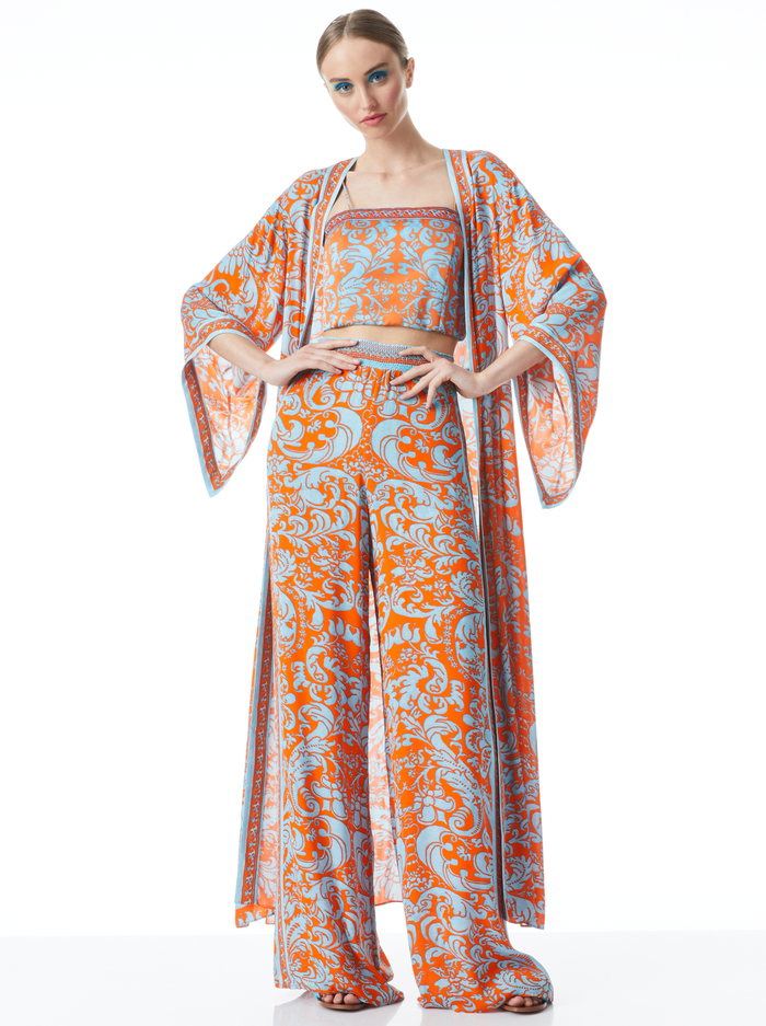 DOMINO MAXI KIMONO WITH TIE BELT - FOREVER YOURS SIENNA image 2 - Alice And Olivia